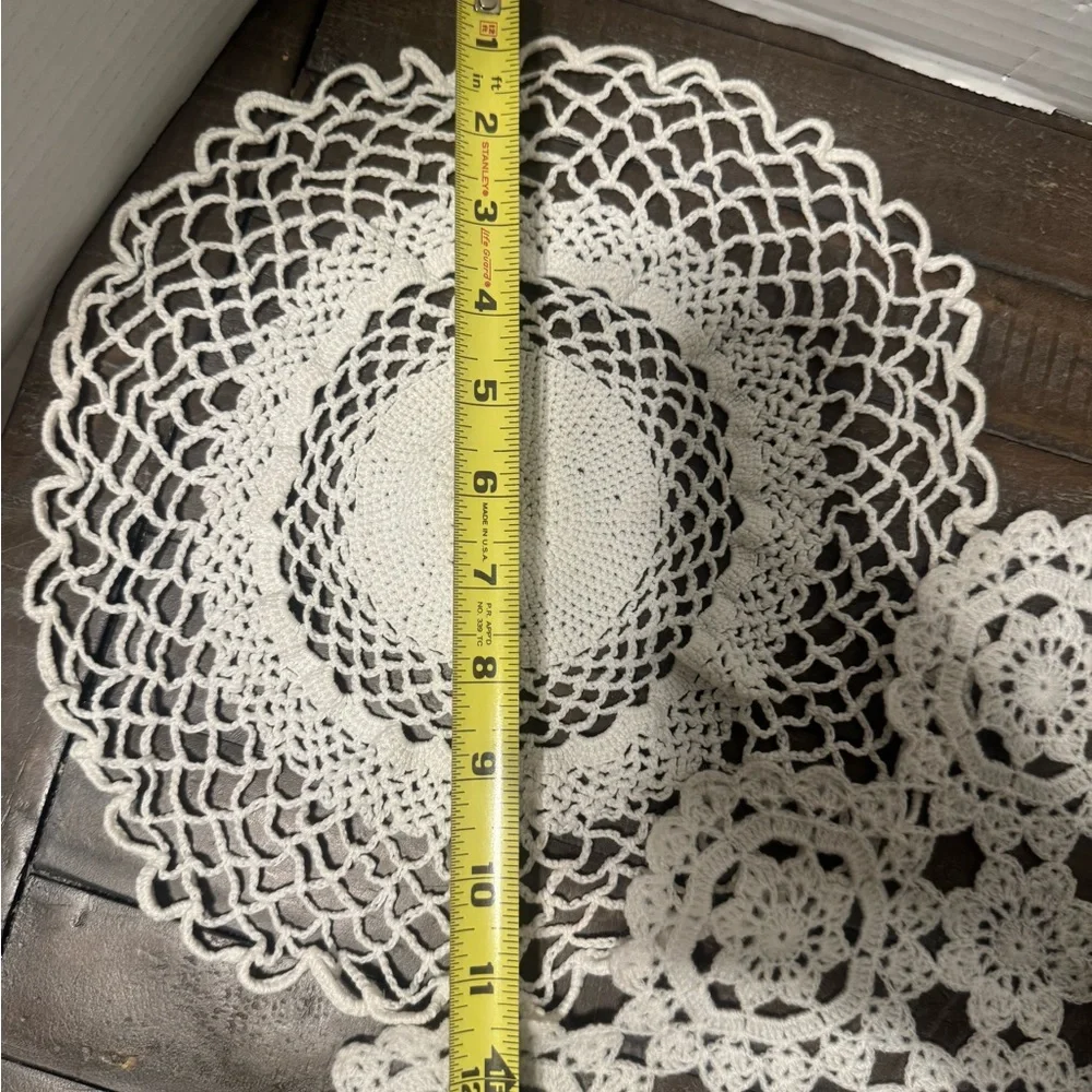 Elegant White Crochet Dollie’s Set